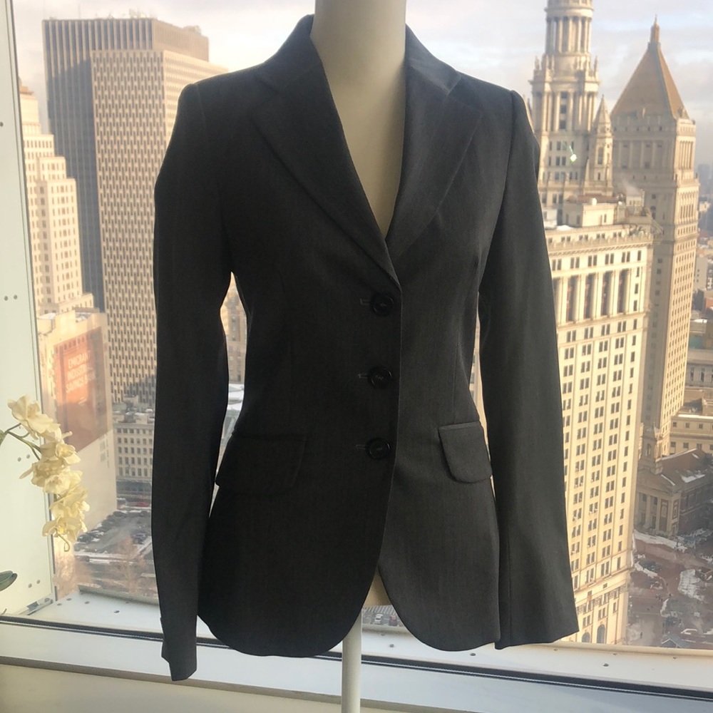 United Colors Of Benetton Dark Gray Tailored Blazer